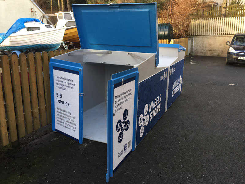 Four bike storage locker